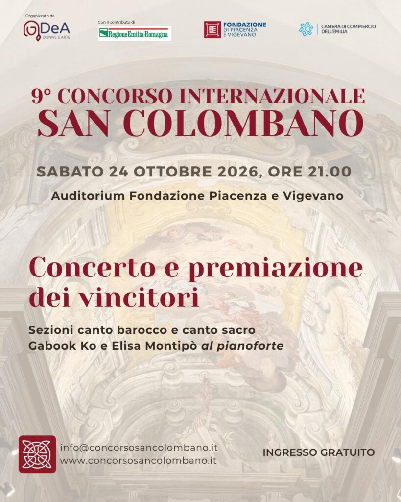 Concorso San Colombano 2026 - Canto barocco e Musica Sacra